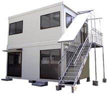 仮設ハウス 8型2階建タイプ（2連棟8坪 2階建）