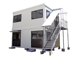 仮設ハウス 8型2階建タイプ（2連棟8坪 2階建）